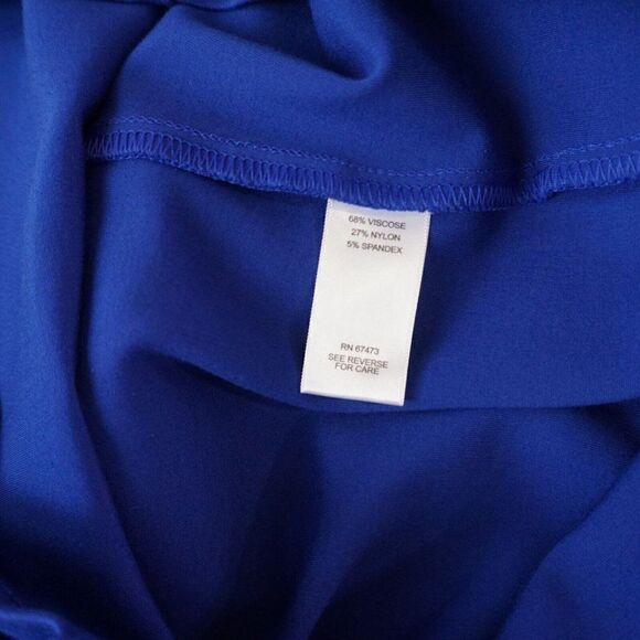 Taylor Siouni And Zar Corp Wowens Dress Size 4 Royal Blue Sleeveless Stretch - Picture 7 of 8